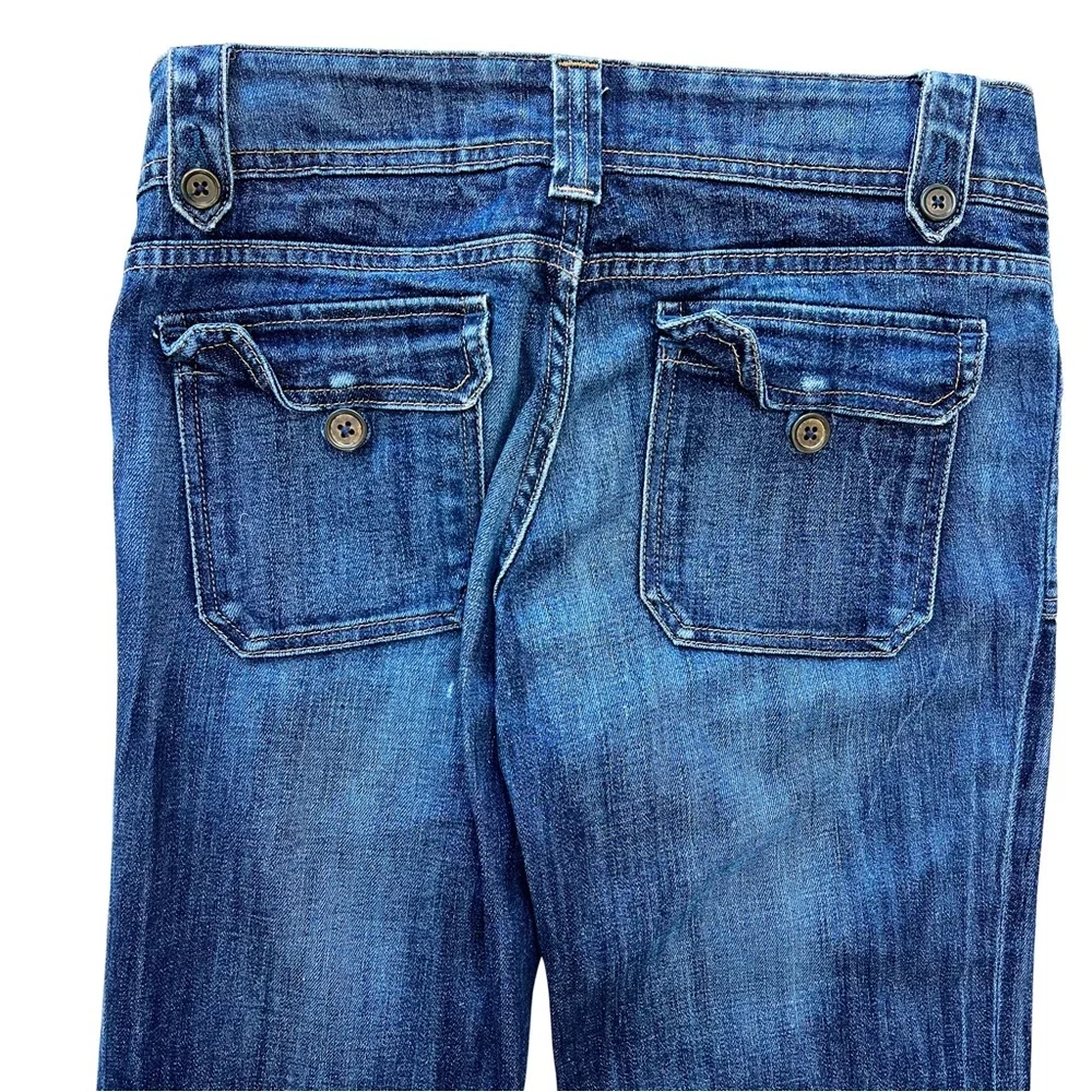 Banana Republic Dark Blue Wide-Leg Flare Jeans - Picture 5 of 16